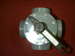 Photo of Mark Urban X-Body valve used for flowreversal pool technology. Valve is no longer available. Go to www.flowreversalpool.com for current flowreversal pool solution.